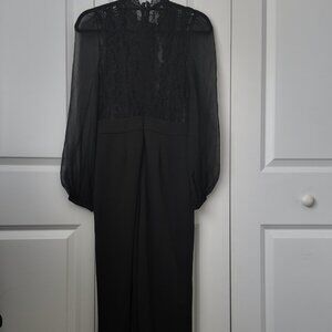 bebe Lace Top Straight Leg Jumpsuit Size Small
